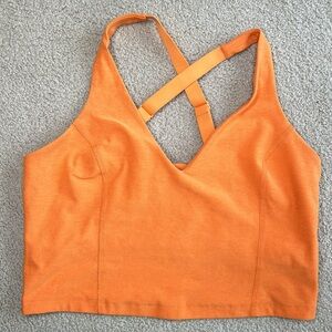 Vibrant Orange V-Neck Jumpsuit